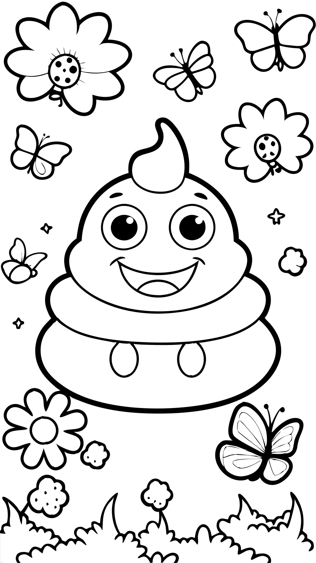 poop coloring page